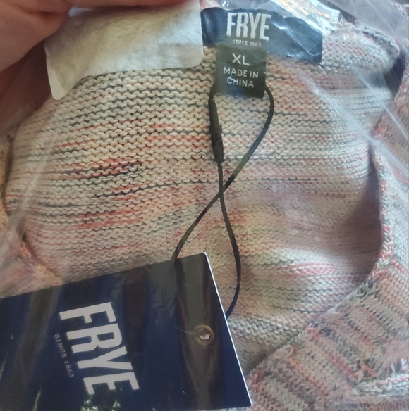 *NWT* FRYE Coral Pink Button Down Cardigan, Size XL - Picture 3 of 3